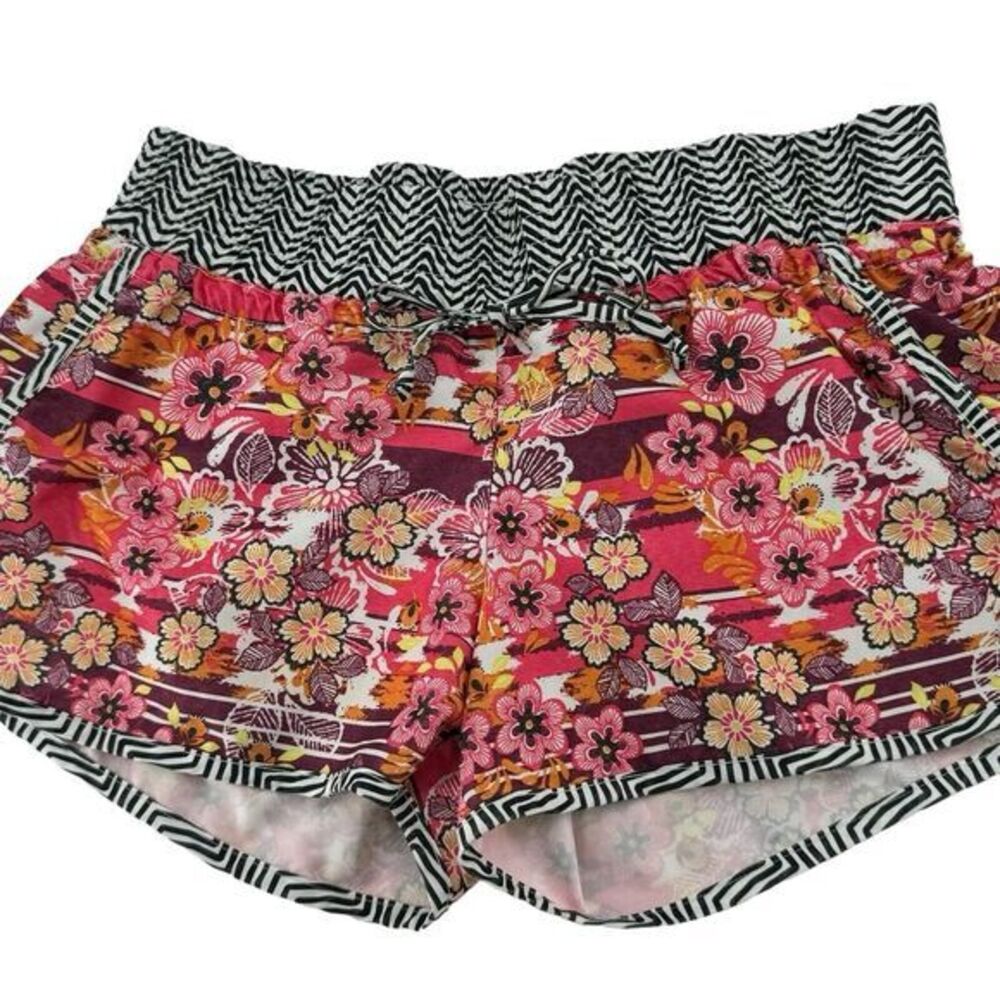 Athleta Lanai Pink‎ Floral Shorts Women's Size 6